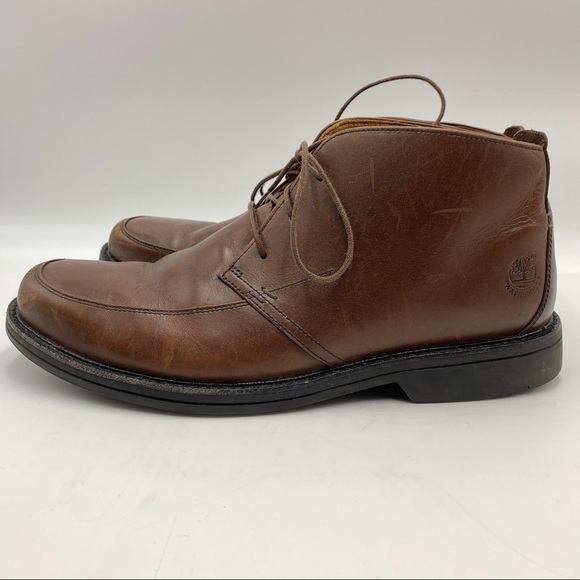Timberland Genuine Leather Chukka Boots Size 10.5 Brown Smart Comfort System - Picture 9 of 16